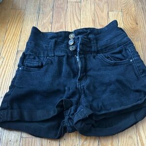 High waisted jean shorts